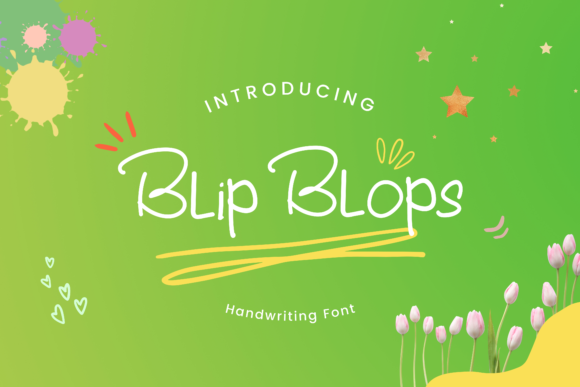 Blip Blops: A Fun Handwritten Font for Crafters and Makers