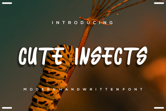 Cute Insects: A Modern Script Handwritten Font for Lifestyle Blogs and Digital Magazines