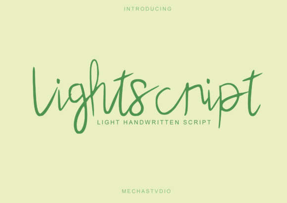 Lightscript: A Handwritten Font with Natural Spark for Editorial Design