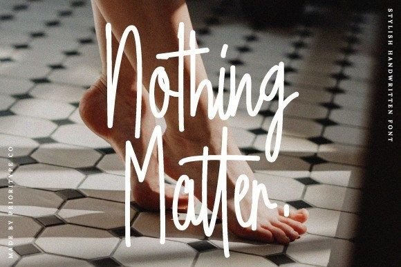 Nothing Matter: A Stylish Handwritten Font for Modern Marketing Design