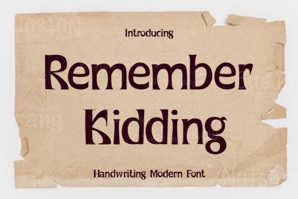 Remember Kidding: A Fresh Handwritten Font for Creative Projects