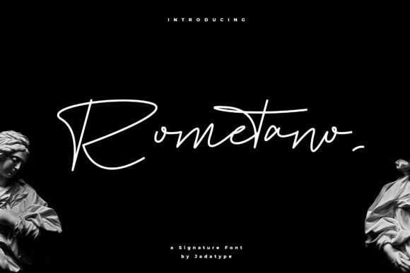 Rometano: A Signature Script Font for Elegant Craft Designs